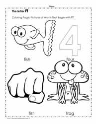 The Letter F Coloring Pictures